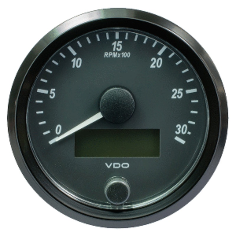 VDO SingleViu 80mm (3-1/8″) Tachometer – 3000 RPM