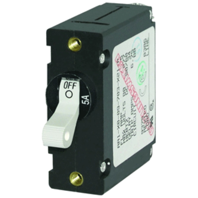 Blue Sea 7202 AC/DC Single Pole Magnetic World Circuit Breaker – 5AMP