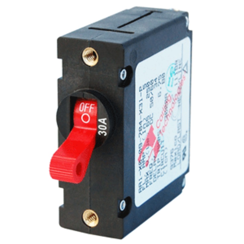 Blue Sea 7221 AC / DC Single Pole Magnetic World Circuit Breaker – 30 Amp
