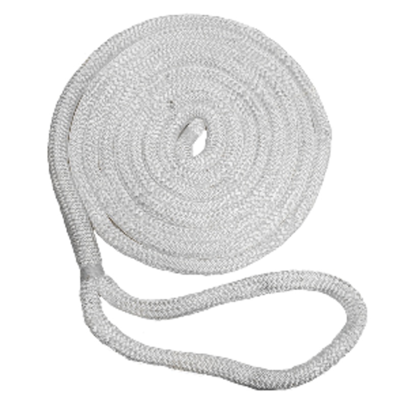 New England Ropes 1/2″ x 25′ Nylon Double Braid Dock Line – White