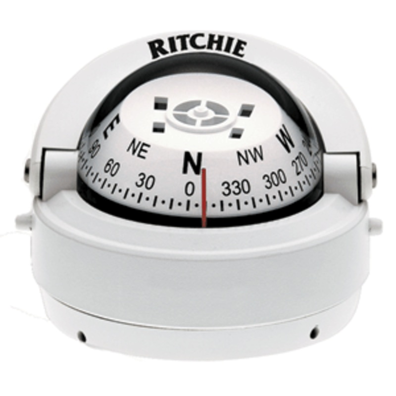 Ritchie S-53W Explorer Compass – Surface Mount – White