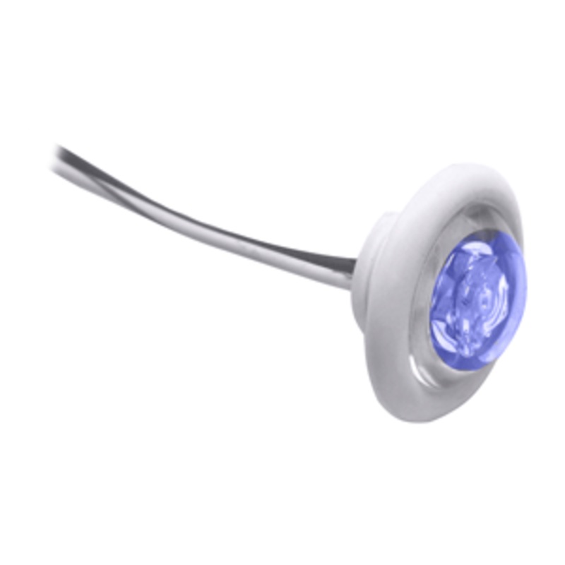 Innovative Lighting LED Bulkhead/Livewell Light “The Shortie” Blue LED w/ White Grommet
