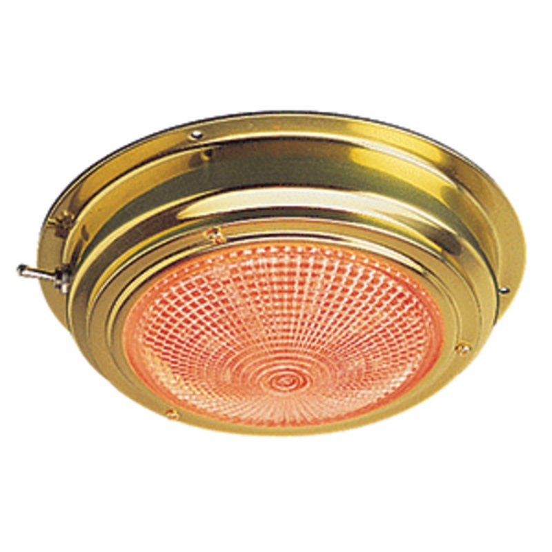 Sea-Dog Brass LED Day/Night Dome Light – 5″ Lens