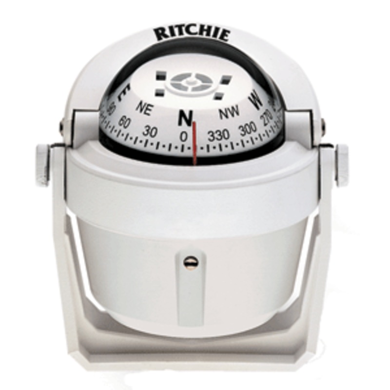 Ritchie B-51W Explorer Compass – Bracket Mount – White