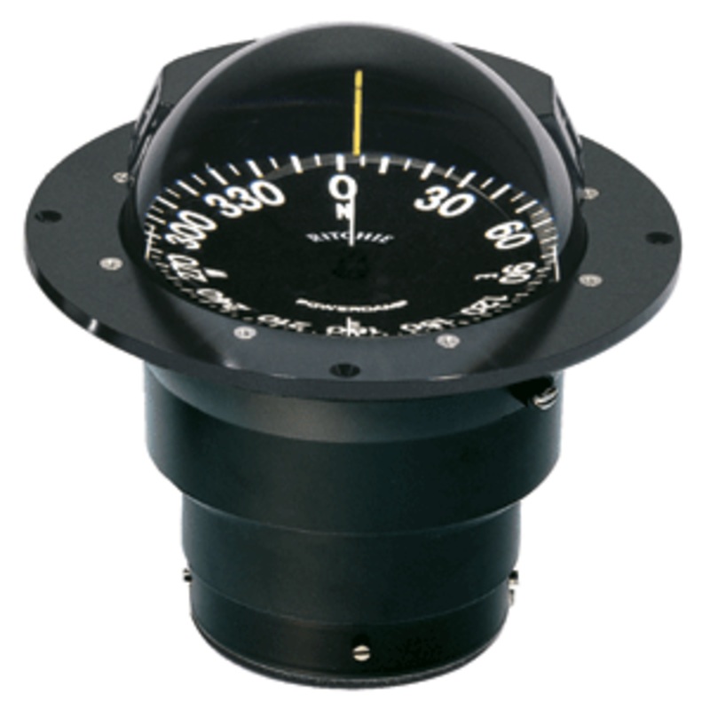 Ritchie FB-500 Globemaster Compass – Flush Mount – Black – 12V – 5 Degree Card