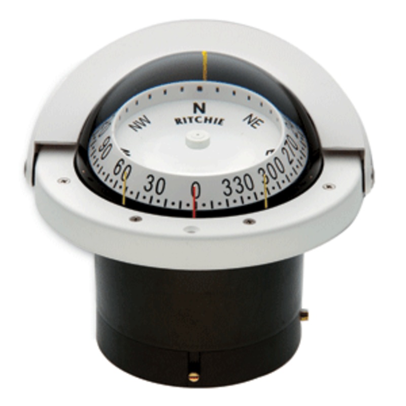 Ritchie FNW-203 Navigator Compass – Flush Mount – White