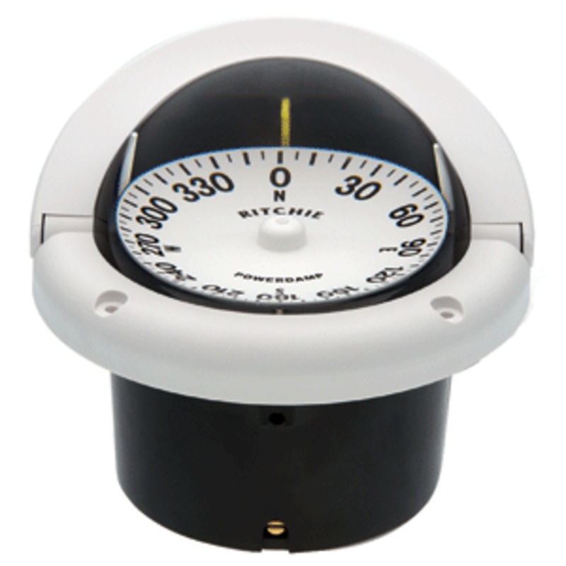 Ritchie HF-742W Helmsman Compass – Flush Mount – White