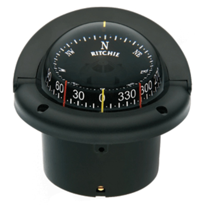 Ritchie HF-743 Helmsman Combidial Compass – Flush Mount – Black