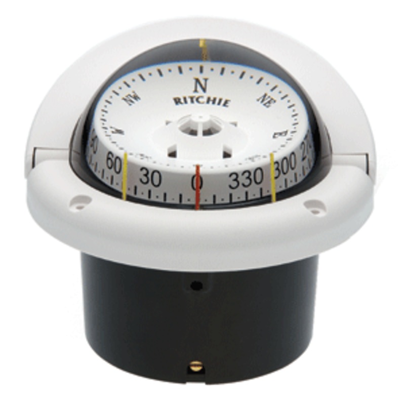 Ritchie HF-743W Helmsman Compass – Flush Mount – White