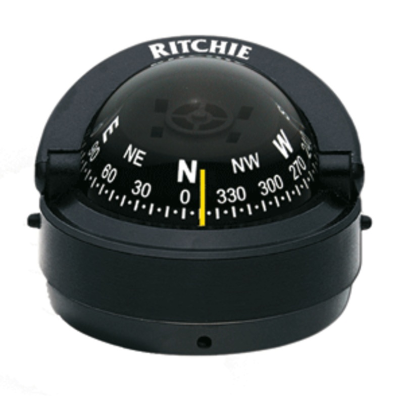 Ritchie S-53 Explorer Compass – Surface Mount – Black