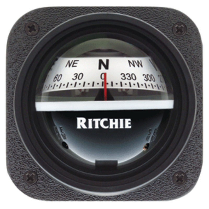 Ritchie V-527 Kayak Compass – Bulkhead Mount – White Dial