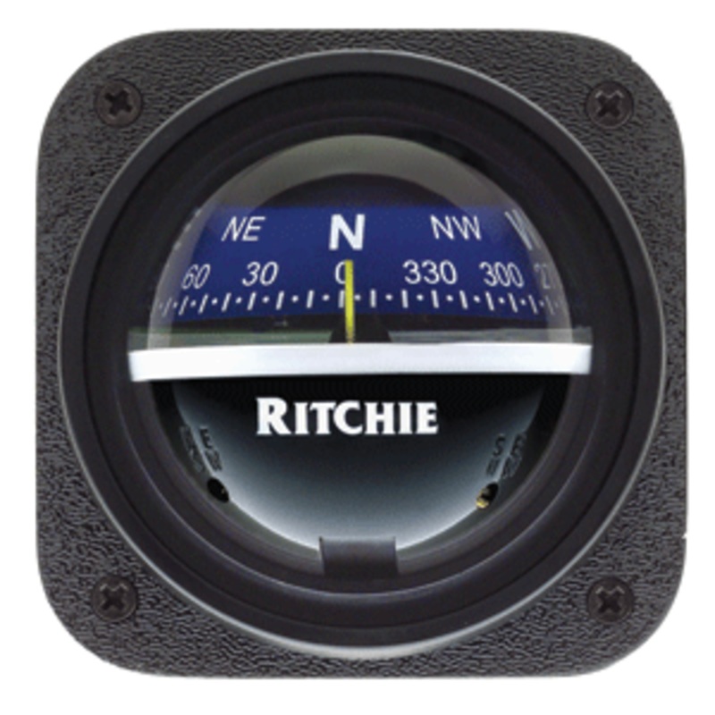 Ritchie V-537B Explorer Compass – Bulkhead Mount – Blue Dial