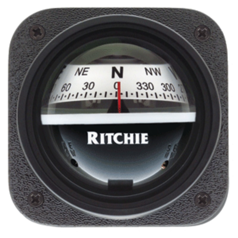 Ritchie V-537W Explorer Compass – Bulkhead Mount – White Dial
