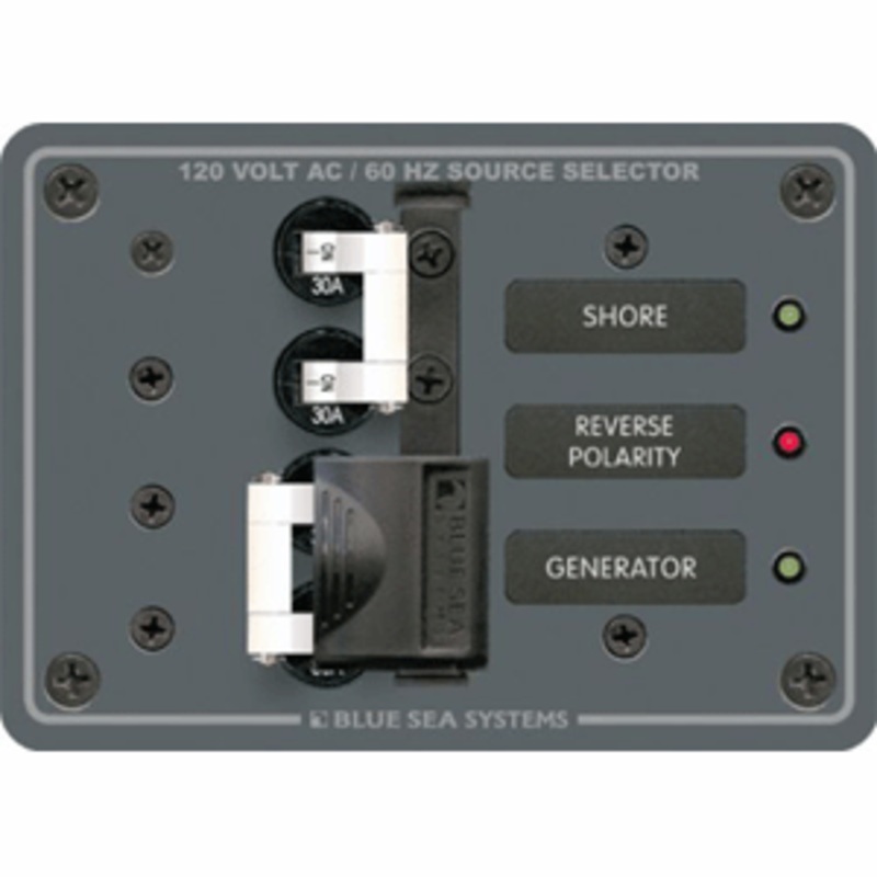Blue Sea 8032 AC Toggle Source Selector 120V AC – 30AMP – White Switches