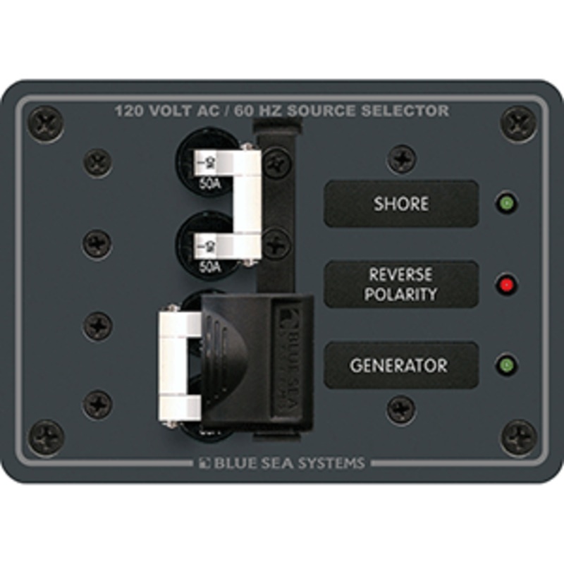 Blue Sea 8061 AC Toggle Source Selector 120V AC – 50AMP