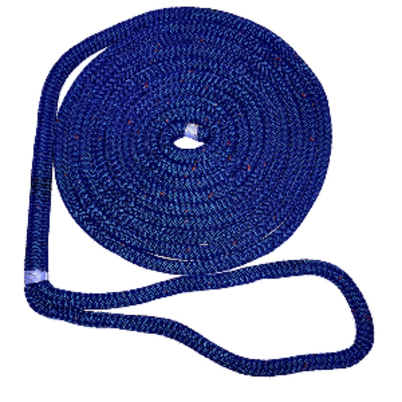 New England Ropes 5/8″ X 25′ Nylon Double Braid Dock Line – Blue w/Tracer