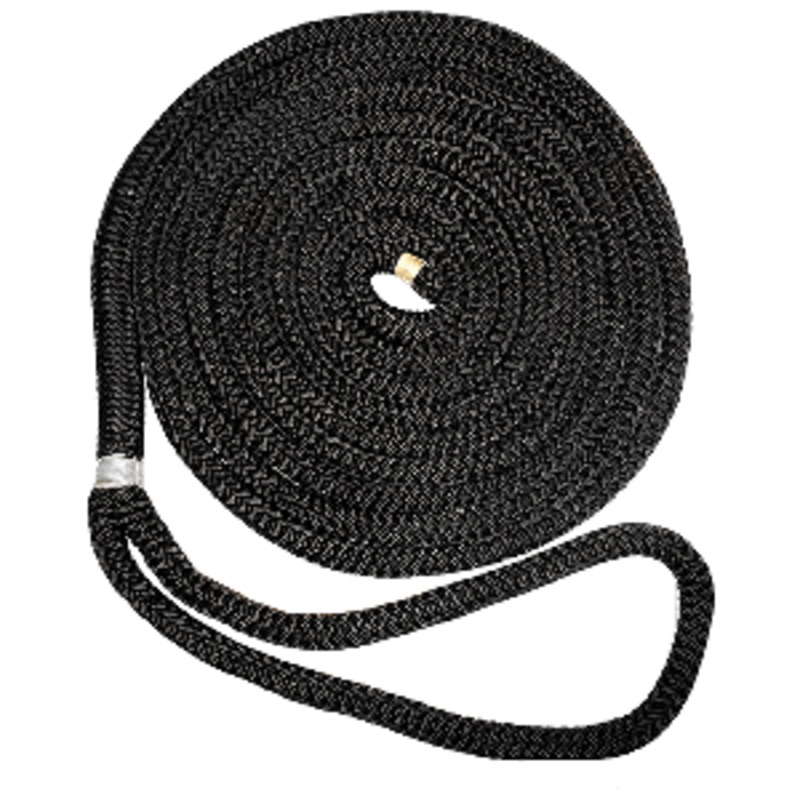 New England Ropes 5/8″ X 35′ Nylon Double Braid Dock Line – Black