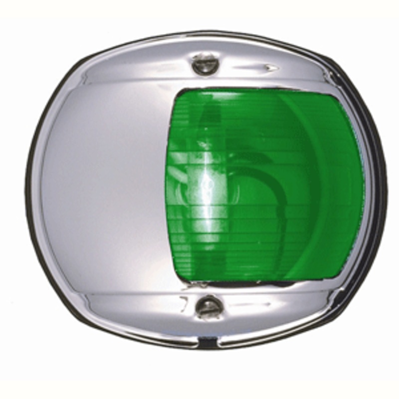 Perko LED Side Light – Green – 12V – Chrome Plated Housing