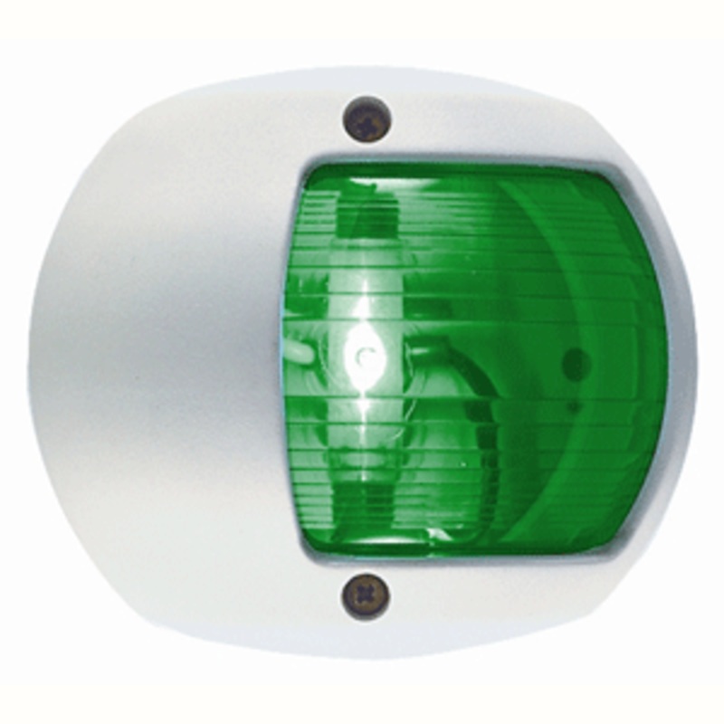 Perko LED Side Light – Green – 12V – White Plastic Housing