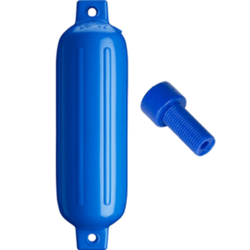 Polyform G-3 Twin Eye Fender 5.5″ x 19″ – Blue w/Air Adapter