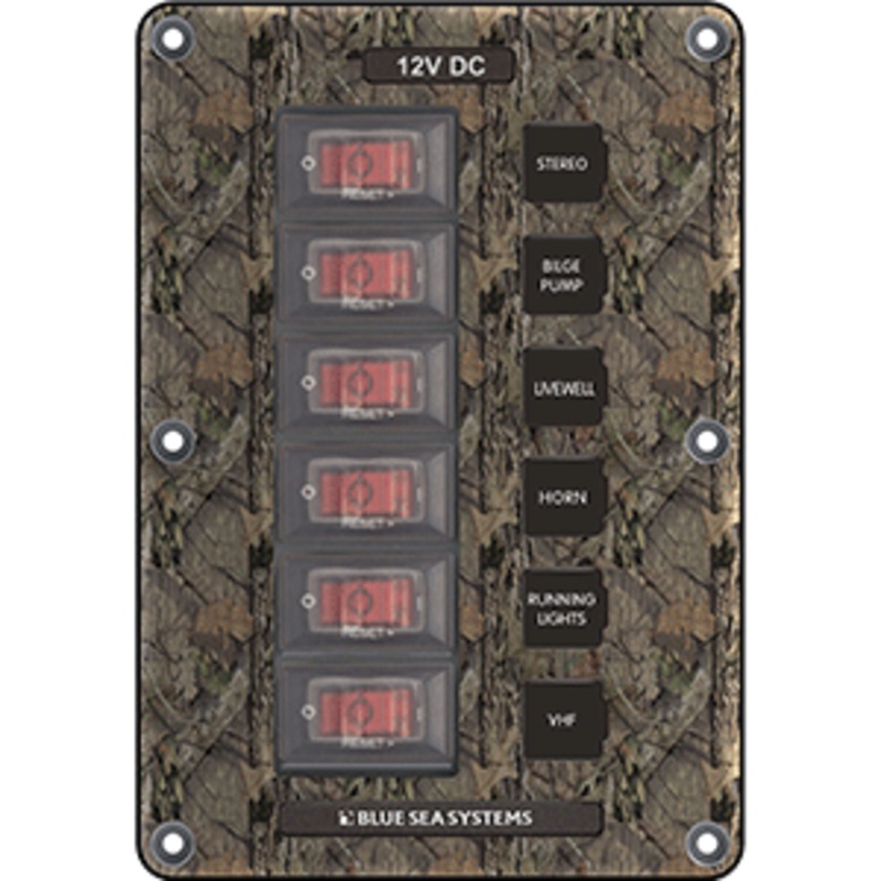 Blue Sea 4325 Circuit Breaker Switch Panel 6 Position – Camo