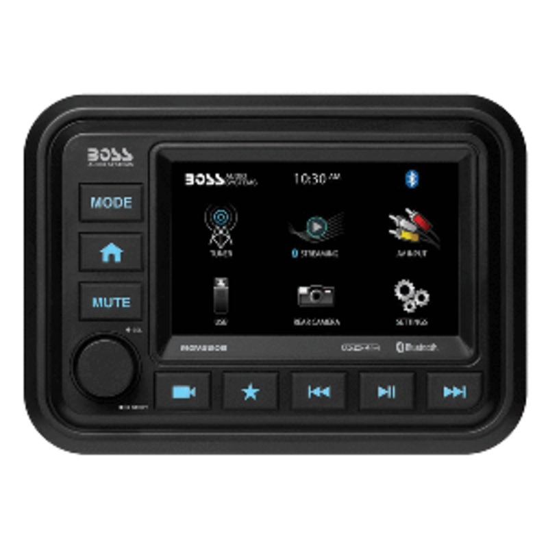 Boss Audio Bluetooth (Audio Streaming) Marine Gauge Digital Media AM/FM Receiver – Black