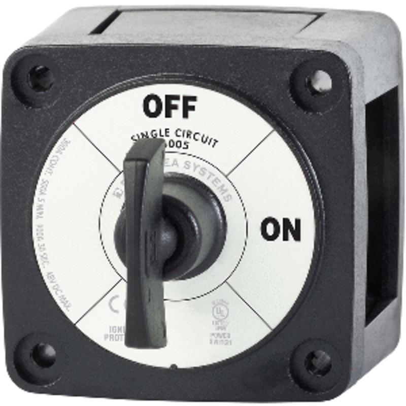 Blue Sea 6005200 Battery Switch Single Circuit ON-OFF – Black