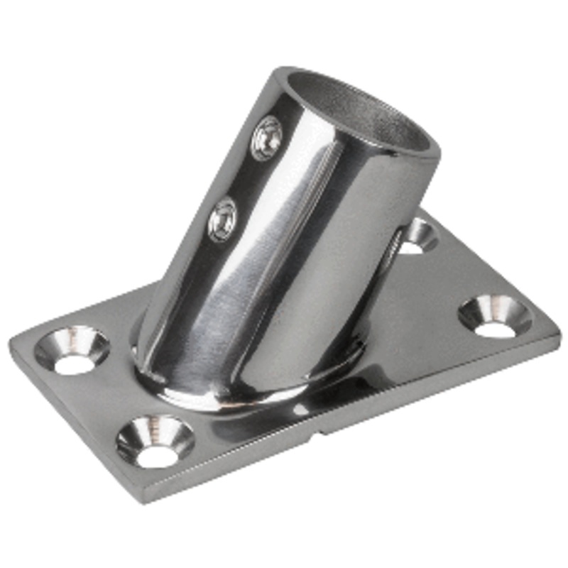 Sea-Dog Rail Base Fitting Rectangular Base 60 316 Stainless Steel – 1-7/8″ x 3-1/4″ – 1″ OD
