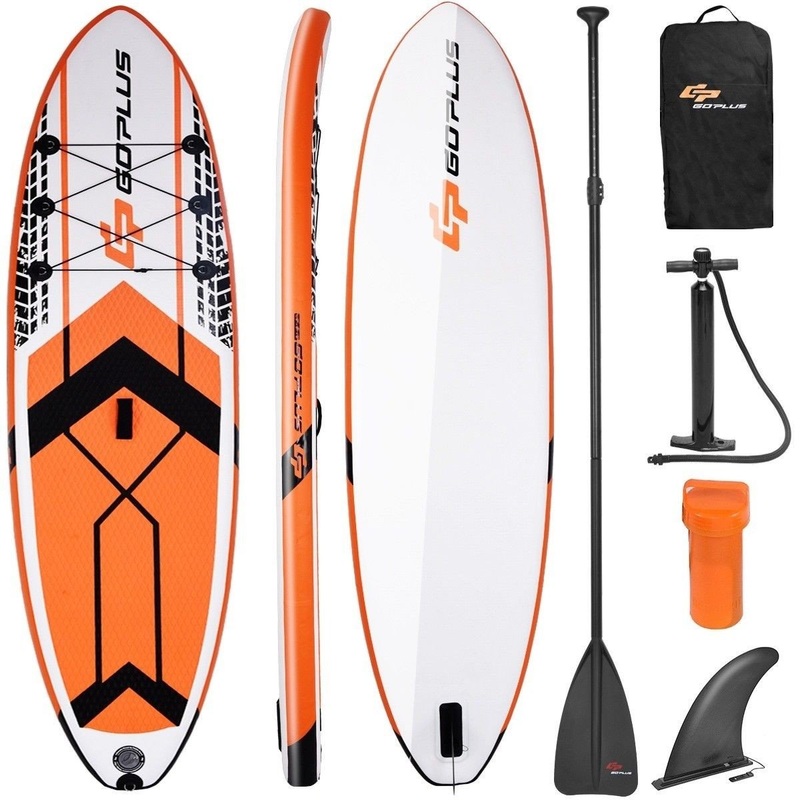 10.5′ SUP Inflatable Stand up Paddle Board with Adjustable Backpack