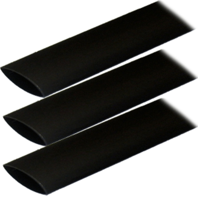 Ancor Adhesive Lined Heat Shrink Tubing (ALT) – 1″ x 3″ – 3-Pack – Black