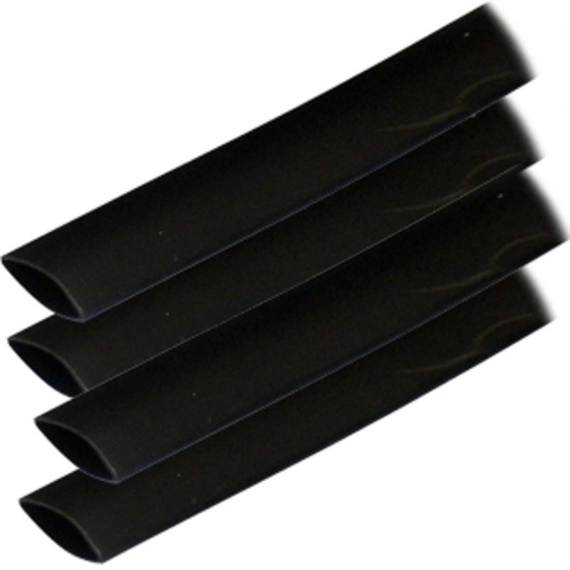 Ancor Adhesive Lined Heat Shrink Tubing (ALT) – 3/4″ x 12″ – 4-Pack – Black