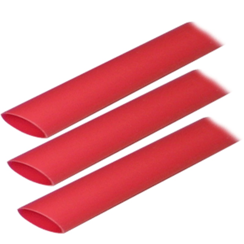 Ancor Adhesive Lined Heat Shrink Tubing (ALT) – 3/4″ x 3″ – 3-Pack – Red
