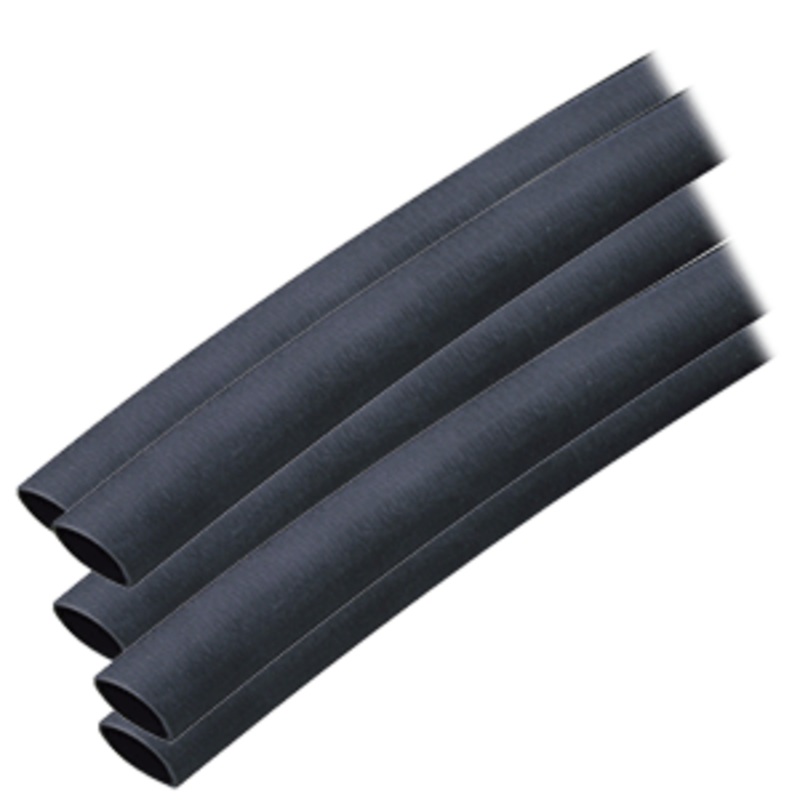 Ancor Adhesive Lined Heat Shrink Tubing (ALT) – 3/8″ x 12″ – 5-Pack – Black