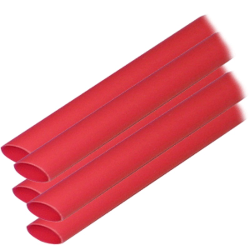 Ancor Adhesive Lined Heat Shrink Tubing (ALT) – 3/8″ x 12″ – 5-Pack – Red