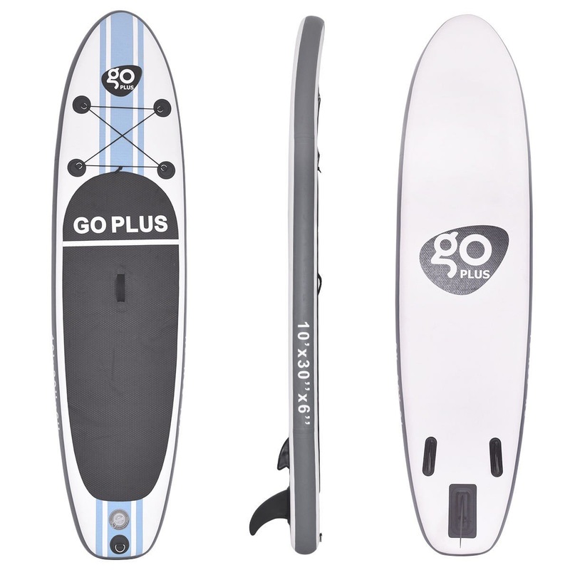 Goplus 10′ Inflatable Stand Up Paddle Board SUP w/ 3 Fins (CW)