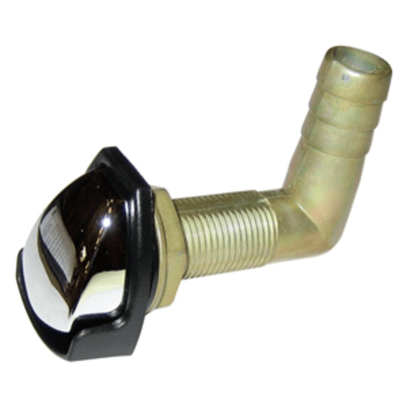 Perko Gas Tank Vent w/Swivel Elbow – Chrome/Black