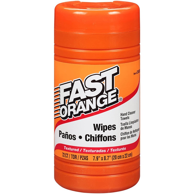 Permatex Fast Orange Heavy Duty Hand Cleaner Wipes – 72-Piece [25051]