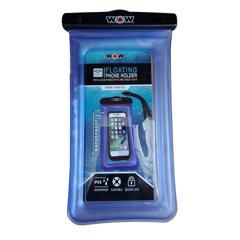 WOW Watersports H2O Proof Smart Phone Holder – 5″ x 9″ – Blue [18-5020B]