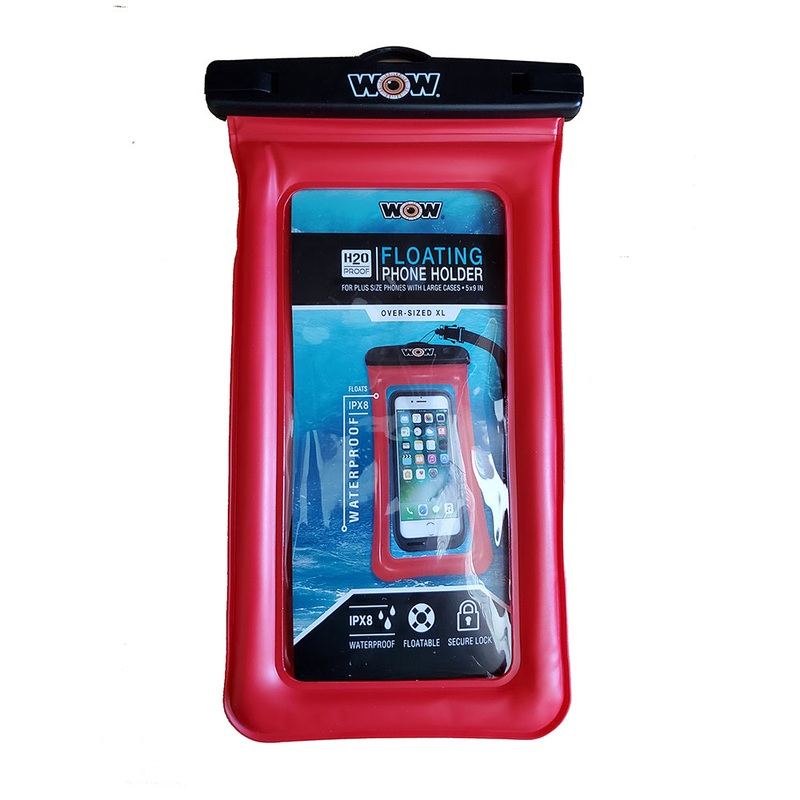 WOW Watersports H2O Proof Smart Phone Holder – 5″ x 9″ – Red [18-5010R]