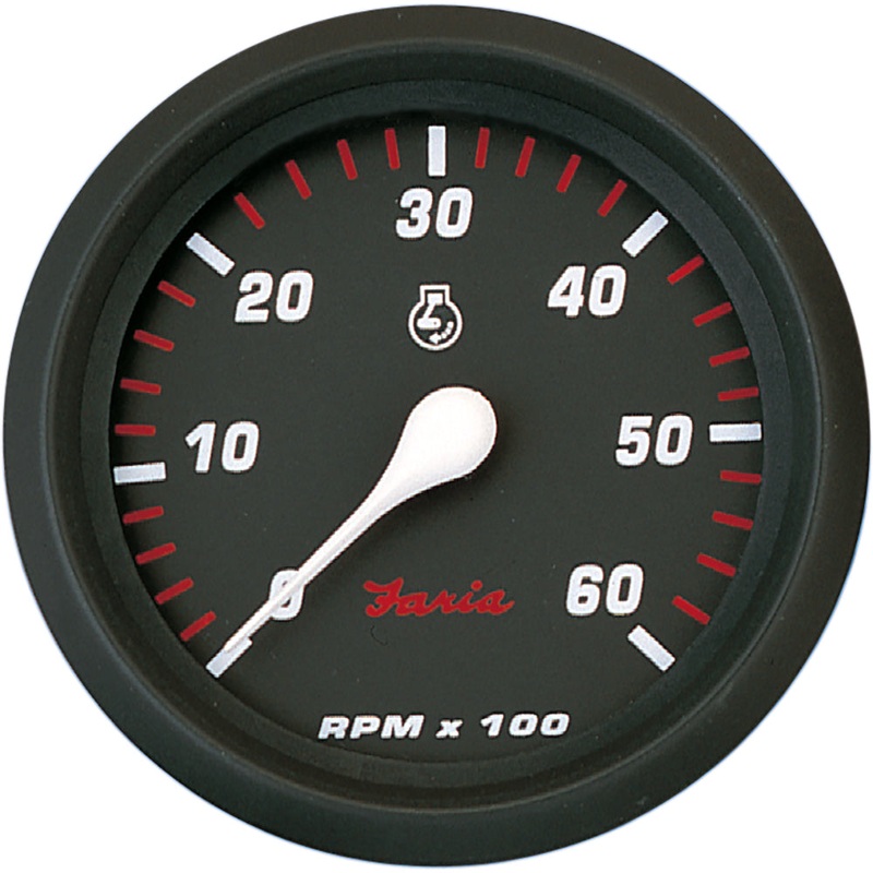 Faria Professional Red 4″ Tachometer – 6,000 RPM [34607]