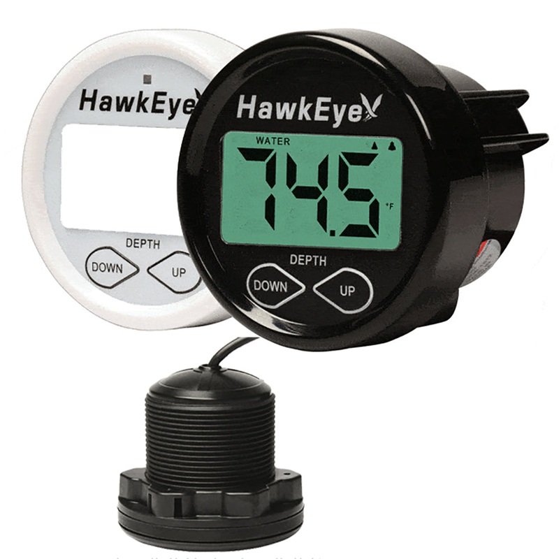 Hawkeye Depth Trax 2BX Dash Digital Depth  Temp Gauge – Thru-Hull [DT2BX-TH]