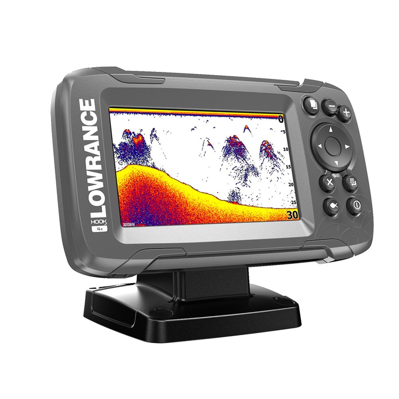 Lowrance HOOK2-4x 4″ Bullet Fishfinder Transom Mount Bullet Skimmer Transducer [000-14012-001]