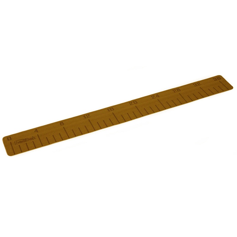 SeaDek 4″ x 36″ 3mm Fish Ruler w/Laser Logo Mocha Brushed – 101.6mm x 965.2mm x 3mm [22135-80090]