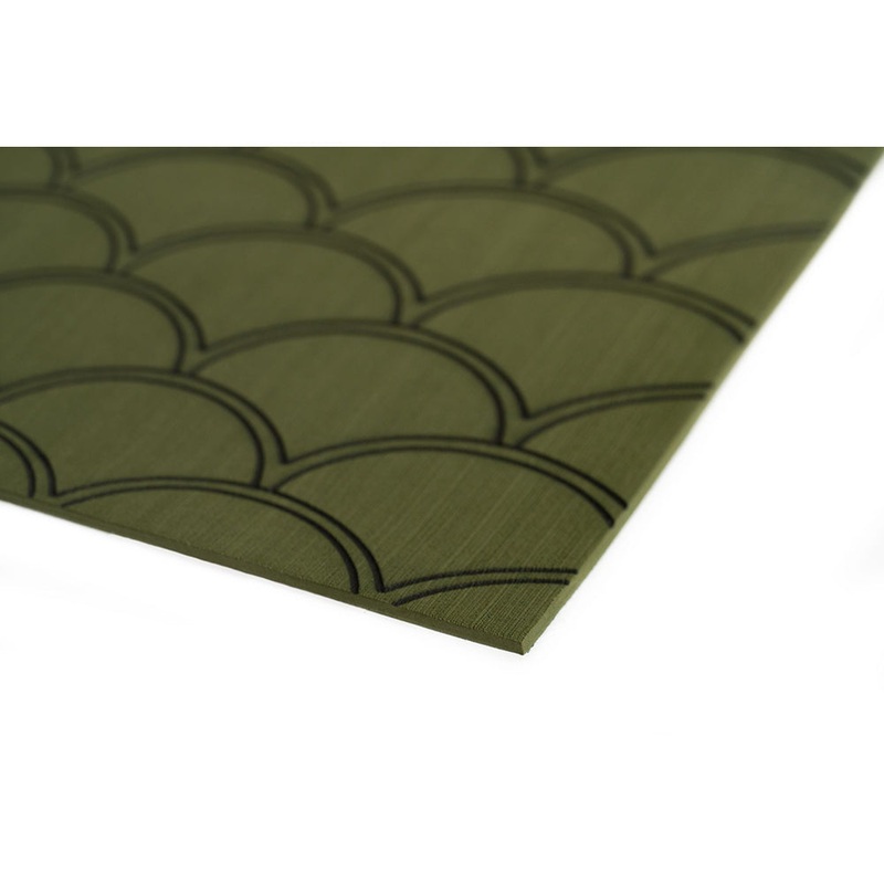 SeaDek 40″ x 80″ 5mm Sheet Olive Green Brushed Fish Scale – 1016mm x 2032mm x 5mm [23875-83802]