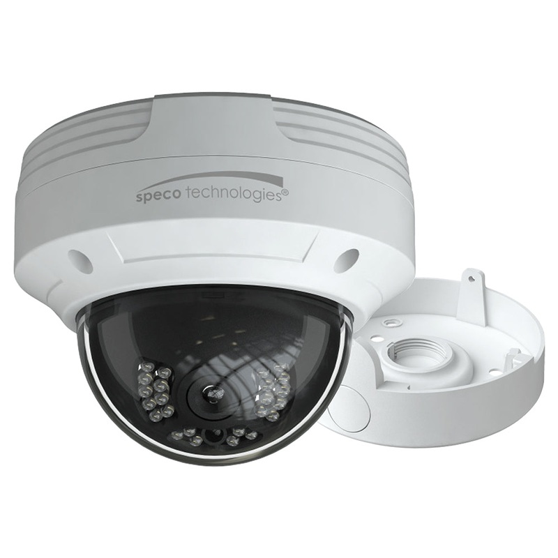 Speco 2MP HD-TVI Dome Camera 2.8mm Lens – White Housing w/Included Junction Box [VLDT5W]