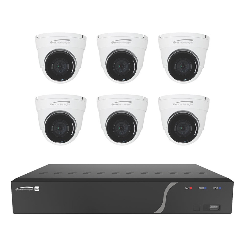 Speco 8 Channel NVR Kit w/6 Outdoor IR 5MP Cameras 2.8mm Fixed Lens – 2TB [ZIPK8T2]