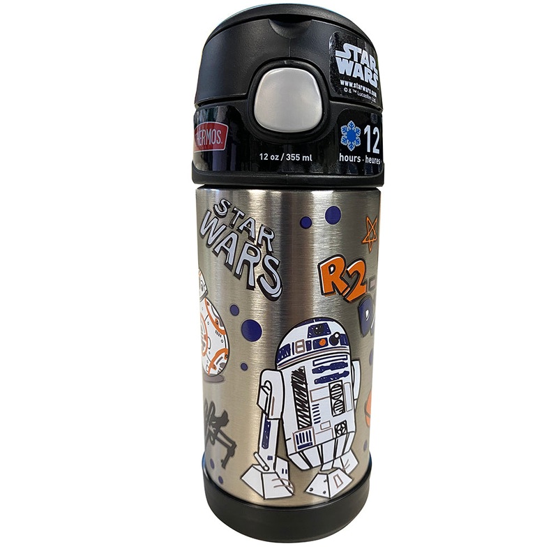 Thermos FUNtainer Stainless Steel Insulated Star Wars Water Bottle w/Straw – 12oz [F40120SW6]