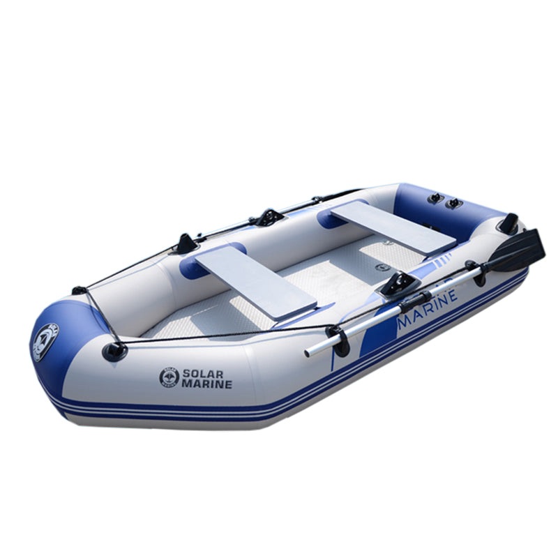 3 Person 260cm Inflatable Rowing Boat PVC Kayak Dinghy Hovercraft Fishing Canoe Drifting Raft Sailboat Surfing Sailing Ship B Army Green CHINA