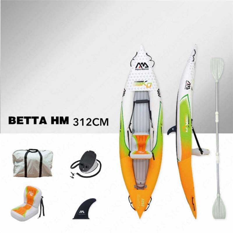AQUA MARINA BETTA HM 2019 New Rowing Boat Double Persons Inflatable Sports Kayak Paddle Canoeing Double Persons Boat Stroke Single Person CHINA