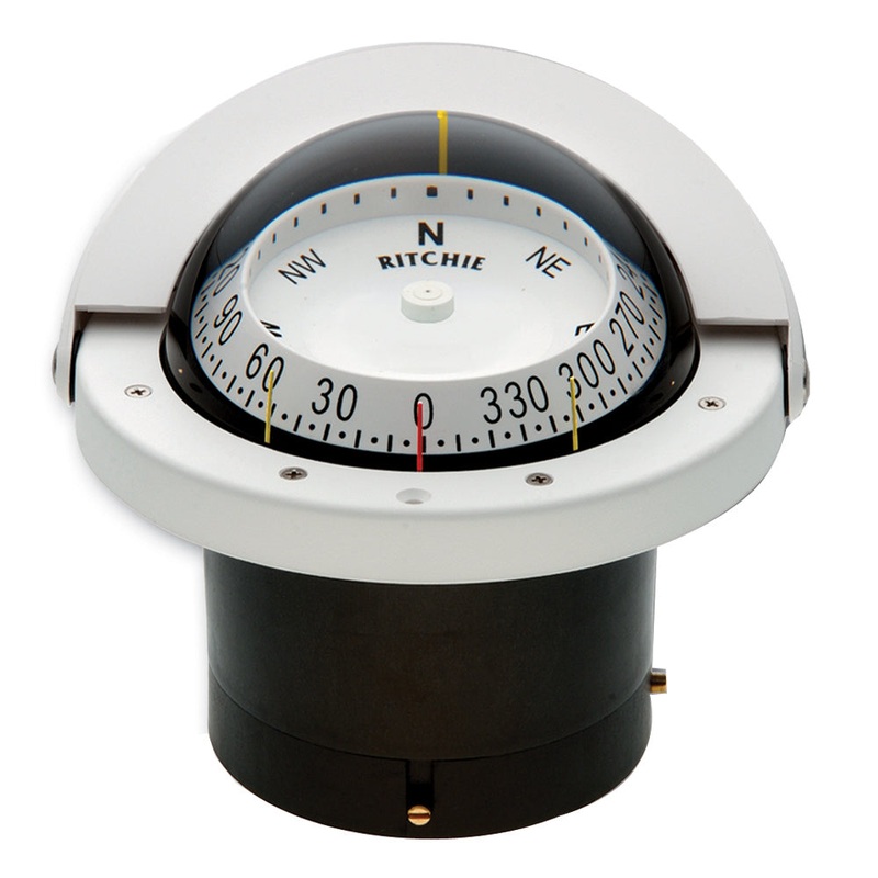 Ritchie FNW-203 Navigator Compass – Flush Mount – White [FNW-203]
